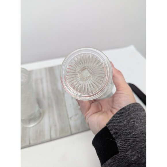 Set 3 Vintage Hazel Atlas Big Top Peanut Butter Footed Tea Water Goblets - Picture 9 of 9